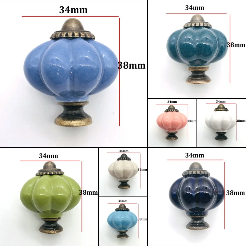 1 шт. различного цвета Керамика дверные ручки Европейский милый комплект в виде