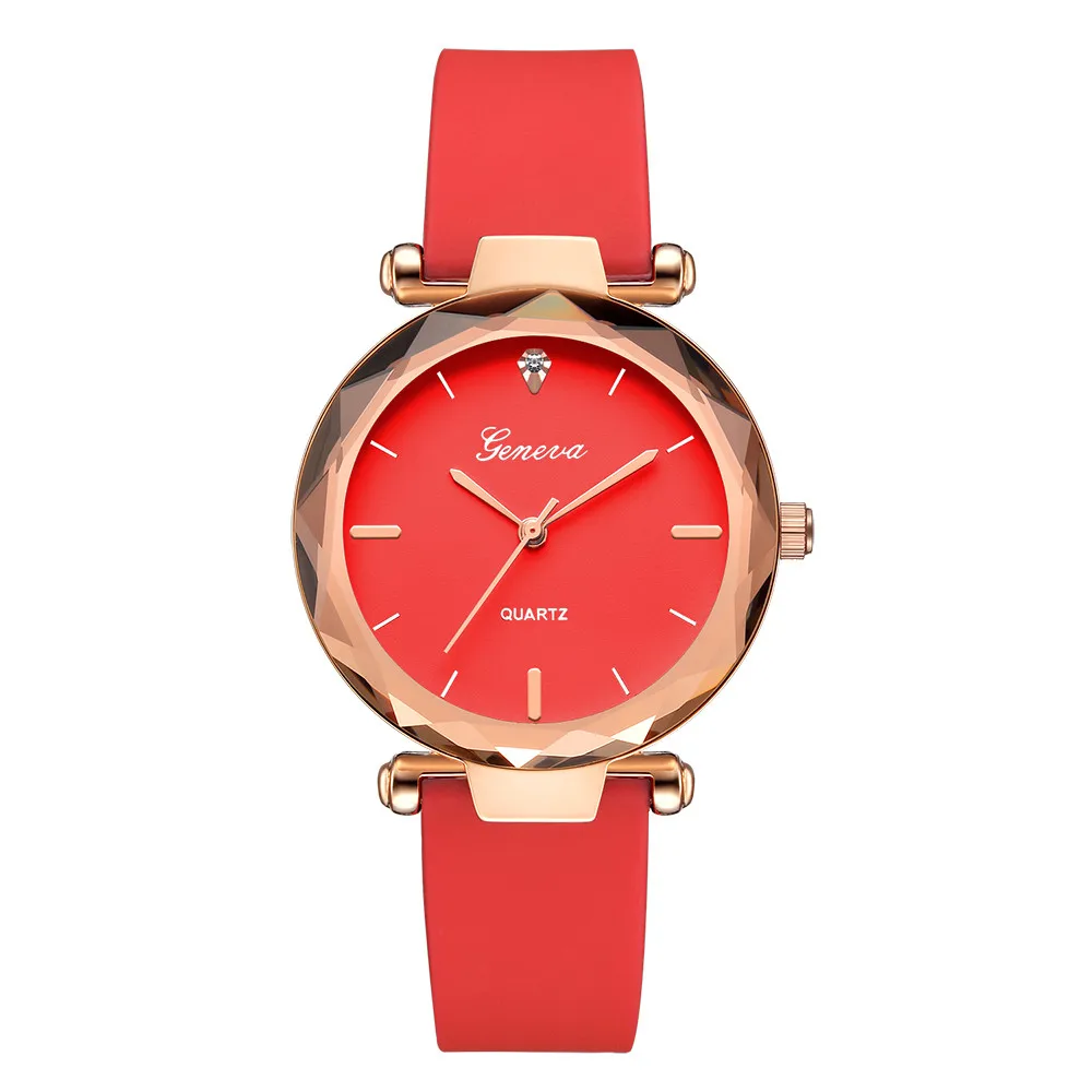 

New Black Luxury Watches Geneva Silica Band Analog Quartz Wrist Watch dropshiping Watches clock gifts relojes mujer 2018 OC080