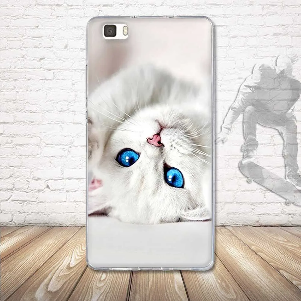 Чехол для huawei P8 Lite 5,0 ''силиконовый чехол ТПУ чехол 3D кошка сумка для huawei Ascend P8 Lite P8Lite ALE-L21 чехол для телефона s - Цвет: 1