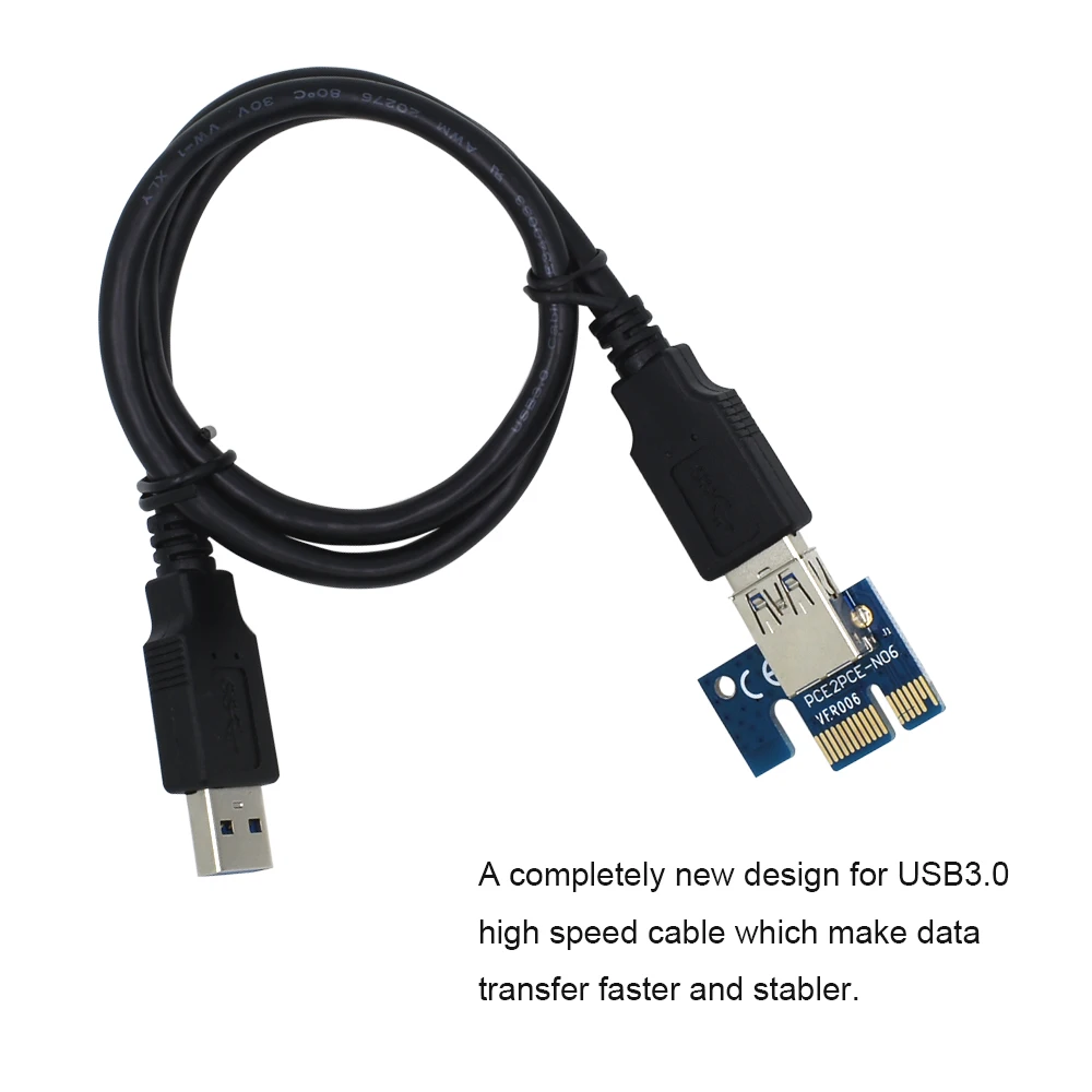 TISHRIC Ver006 pcie Pci e Express Riser Card 1x к 16x Usb3.0 кабель Sata 4pin Molex удлинитель питания Bitcoin Mining Miner| |