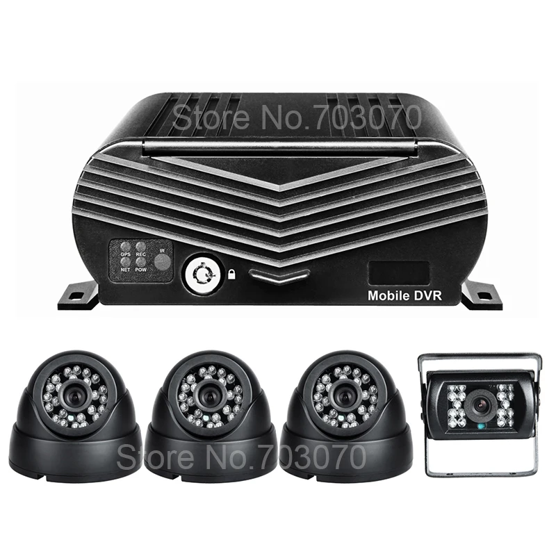 Онлайн 4G Lte GPS HDD жесткий диск AHD Мобильный Dvr видеорегистратор с 4PCS HD 2.0MP