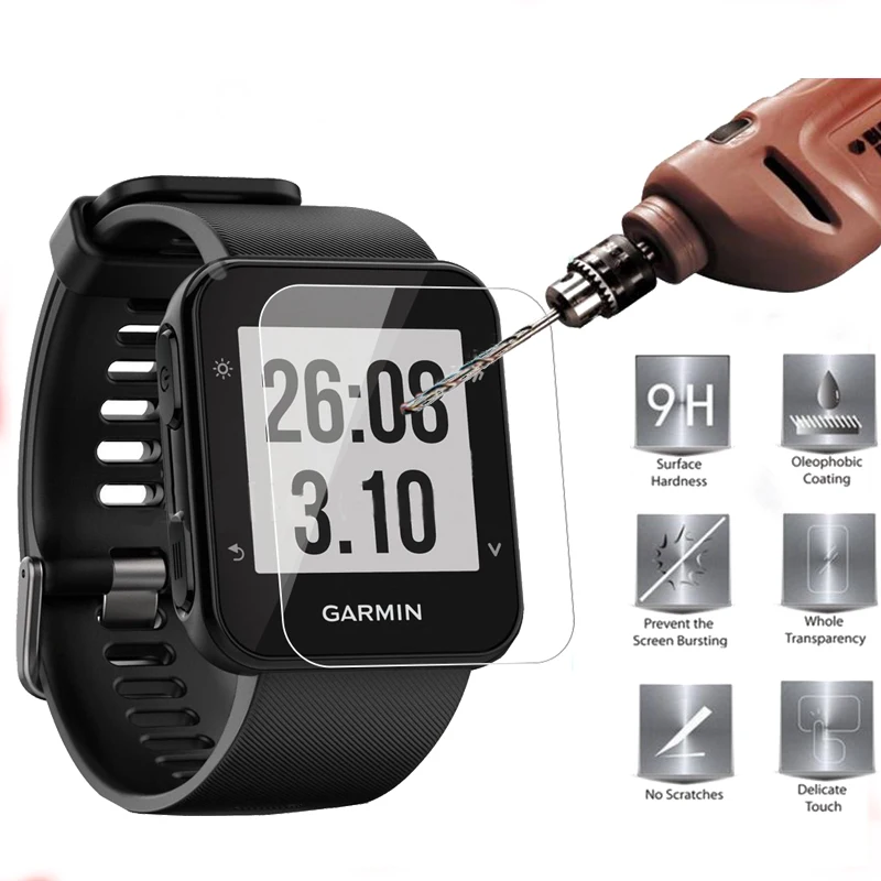 Для Garmin ForeRunner 35 защита экрана закаленное стекло ультра-тонкое прозрачное для 9H