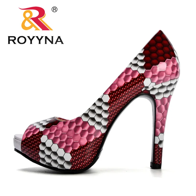 Туфли лодочки ROYYNA женские на высоком каблуке Модные дышащие туфли платформе с