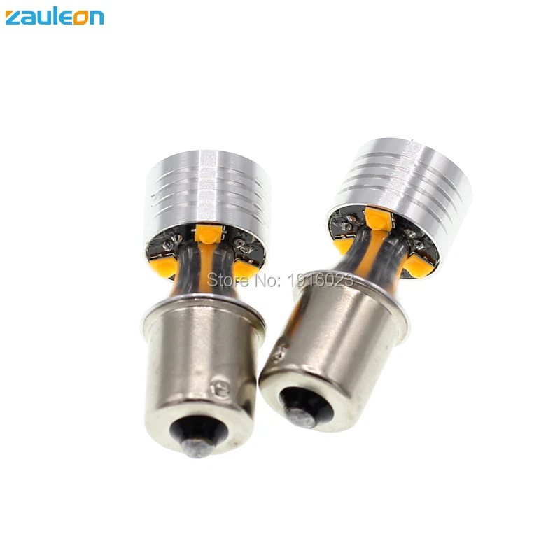 Zauleon 2 шт. 1156 1056 BAU15S PY21W Желтый Янтарный светодиод 20 Вт высокомощный автомобильный