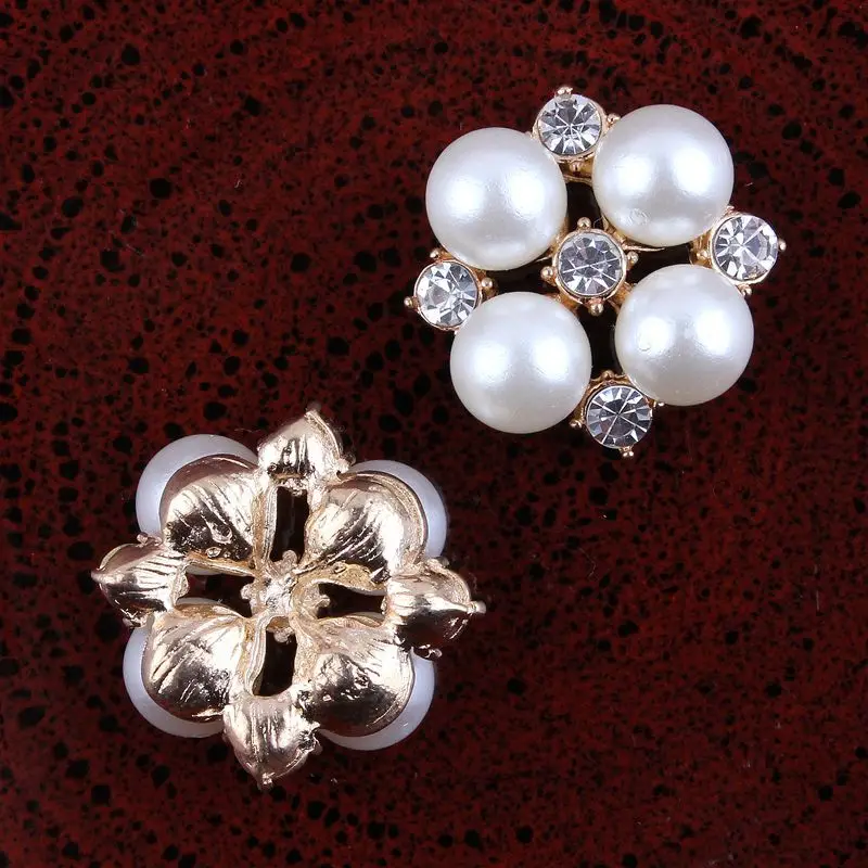 50 шт. стразы жемчужные пуговицы с плоской задней частью хрустальные декоративные