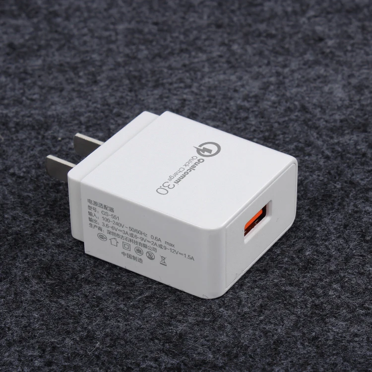 Быстрое зарядное устройство QC 3,0 USB зарядное устройство для iPhone xs max Быстрая зарядка 18 Вт EU/US/UK зарядное устройство для мобильного телефона для huawei samsung Xiaomi