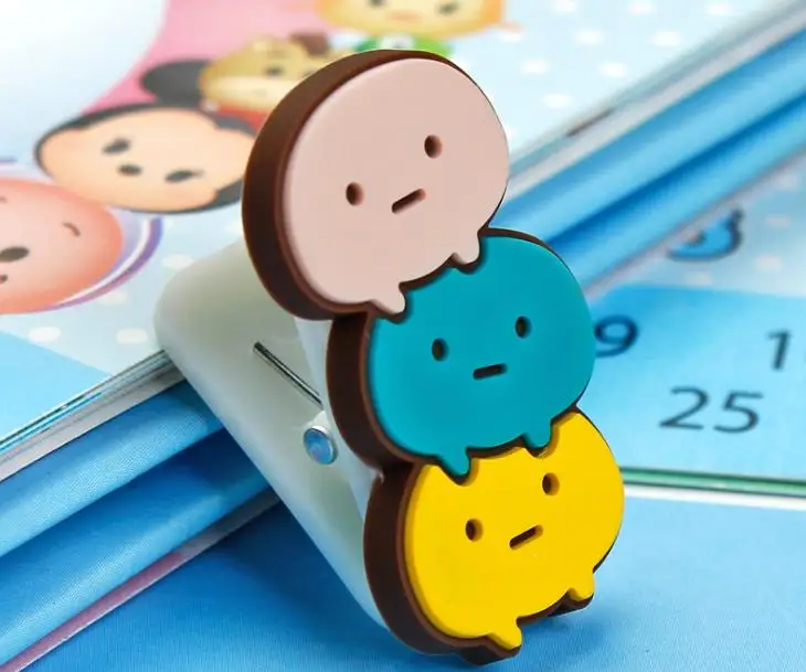 1 шт. Kawaii Мини Аниме Sumikko Gurashi Угловое создание ПВХ пищевой уплотнительный зажим Памятка скрепки канцелярские принадлежности - Цвет: 9