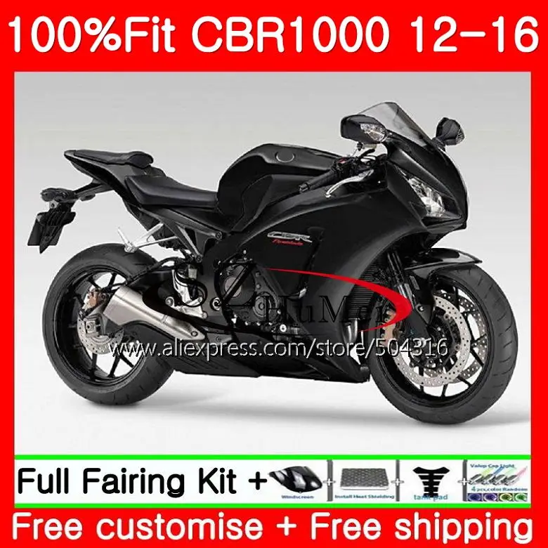 

Injection For HONDA Matte black CBR1000RR 12 13 14 15 16 100SH21 CBR 1000RR 1000 RR CBR1000 RR 2012 2013 2014 2015 2016 Fairing