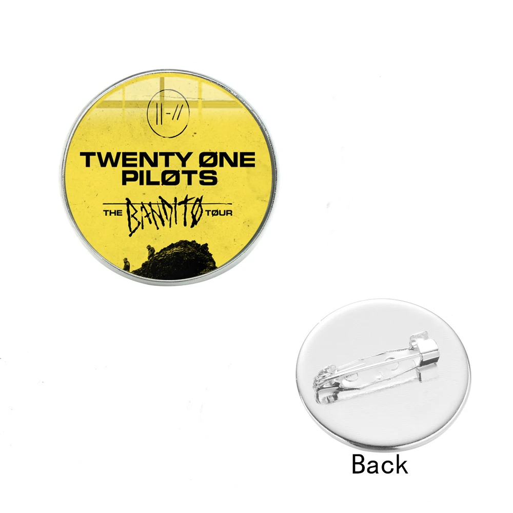 SONGDA новая брошь Twenty One Pilots панк-рок Модный логотип музыкальной группы стеклянный кабошон с фото рюкзак нагрудные значки