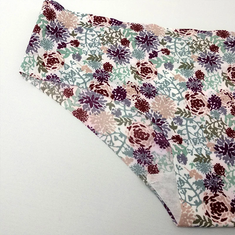 COLORIENTED 2018 размера плюс Эротичная печать без следов короткие женские трусы Ice Silk