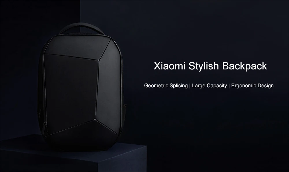 Xiaomi стильный рюкзак трендовый геометрический сплайсинг светоотражающий эргономичный дизайн большой емкости водонепроницаемый рюкзак