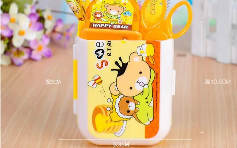 Coloffice Kawaii Детские канцелярские наборы детские карандаши Ножницы точилка для карандашей наборы линеек студенческий приз подарок школьные принадлежности