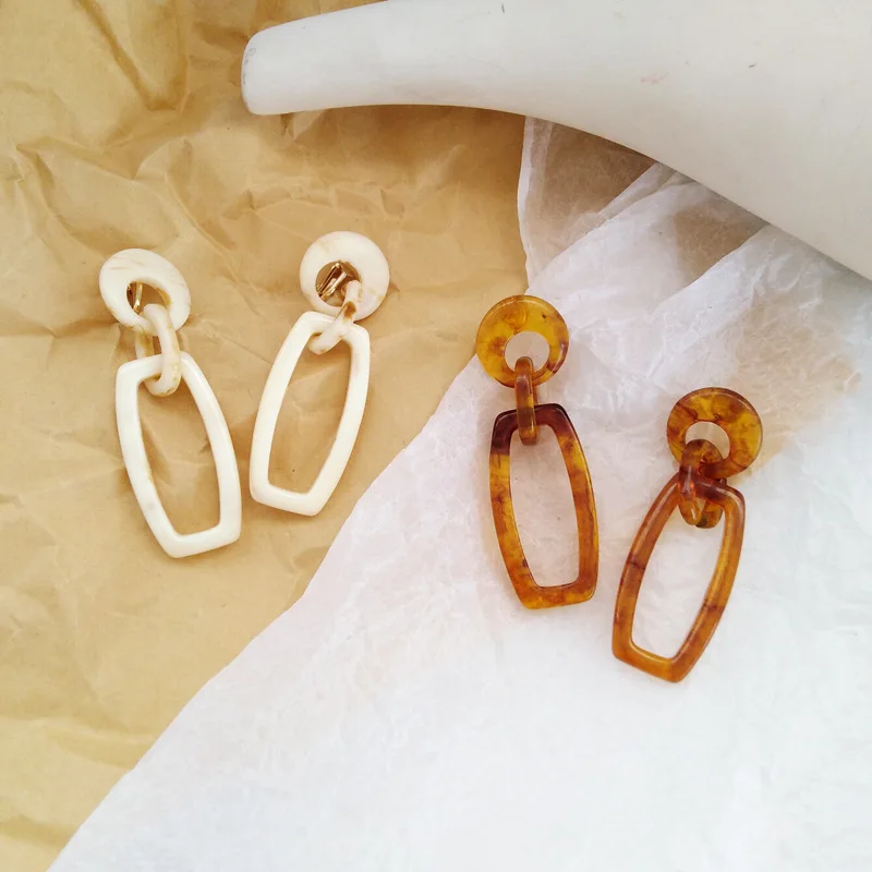 Серьги без прокола для пирсинга женские простые ажурные геометрические
