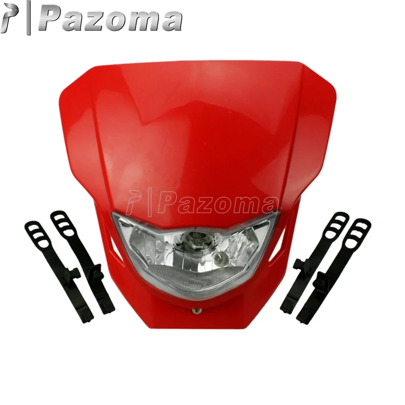 

Фара для мотоцикла, красная фара для мотокросса, универсальная фара для Honda XR CRF CRM FMX 125 250 450 650