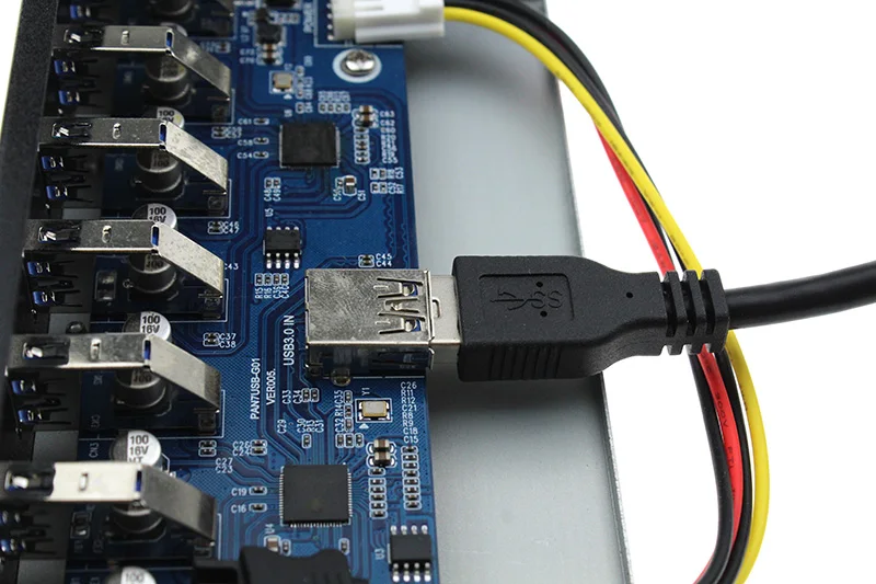 USB 3,0 7 Порты концентратор 5Gbs 5,2" CD-Встроенная память отсек для жесткого диска компакт-дисков Встроенная память спереди Панель для компьютера чехол+ USB 3,0 19-контактный разъем для Тип-A входящий штекер кабеля