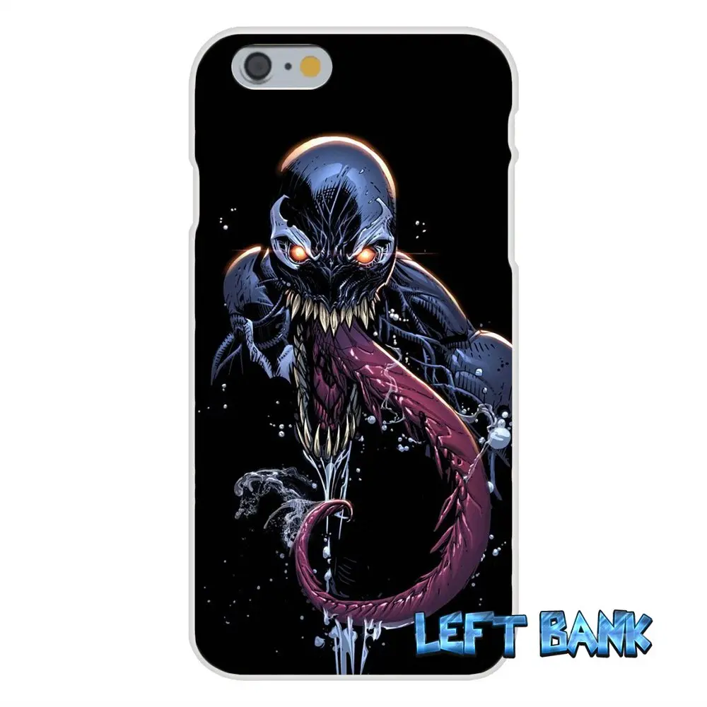 Черный костюм Человека-паука Venom символ Мягкий Силиконовый ТПУ Прозрачный чехол