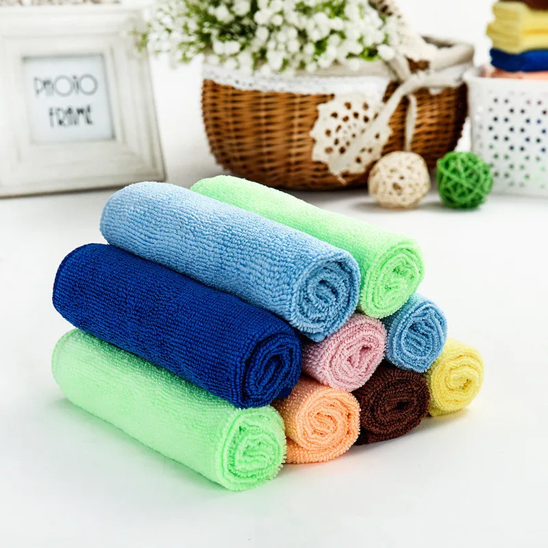 

1PC 30x30cm Kitchen Fine Microfiber Towel Cleaning Cloth Car Auto Wash Dry Clean Polish Cloth for Kitchen Dirt Cleaning OK 0609