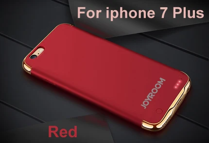 red for i7 plus Высококачественный портативный чехол для телефона с зарядкой батареи для iphone 7 6 6s Plus зарядное устройство чехол для iphone 6 6s 7 Чехол для резервного копирования - Цвет: red for i7 plus