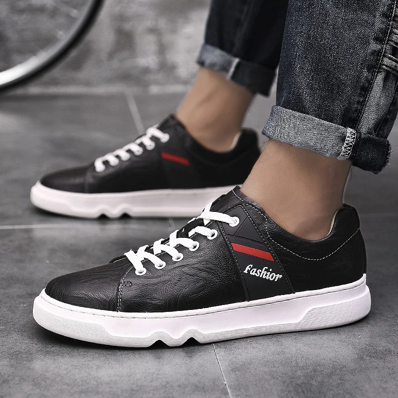Мужская обувь из натуральной кожи повседневная мужская мягкие модные кроссовки