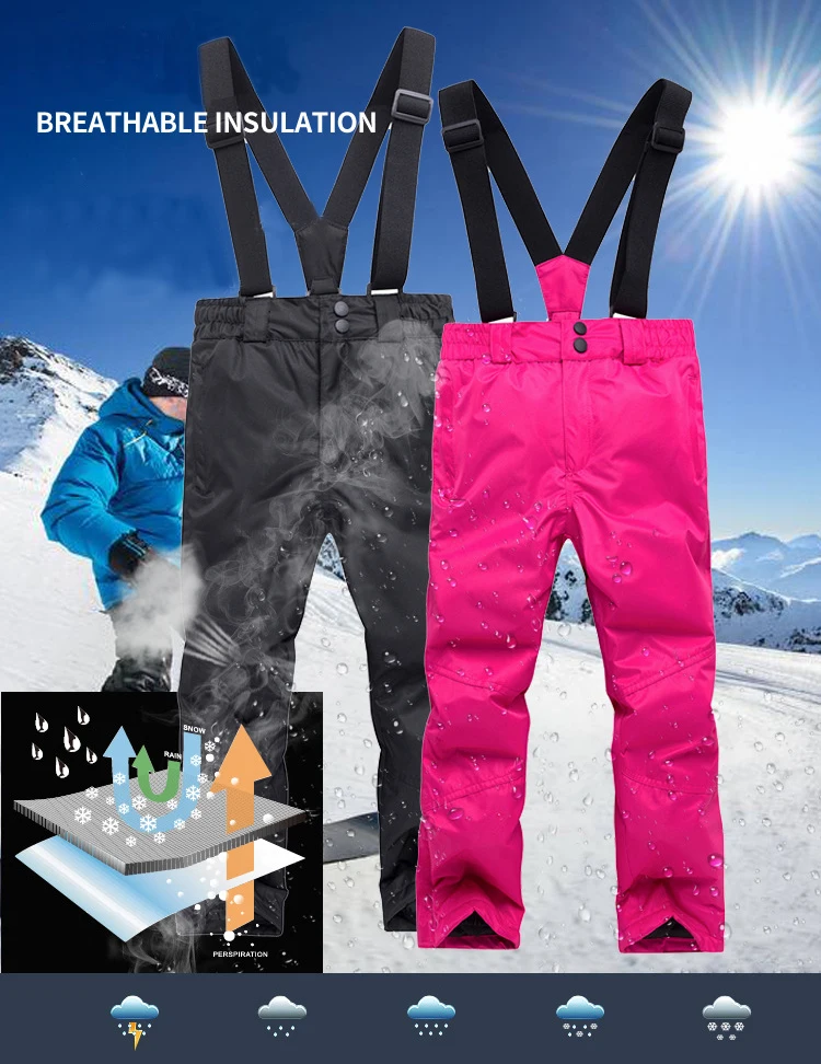 Kids Clothes Boys Winter Sports Suit For Boy Girls Ski Jacket And Pants Children'S Clothing Baby Boys Sports Warm Suit Thicker