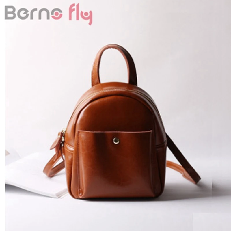BERNO Fly бренд женские сумки в руку из натуральной коровьей кожи рюкзак для отдыха