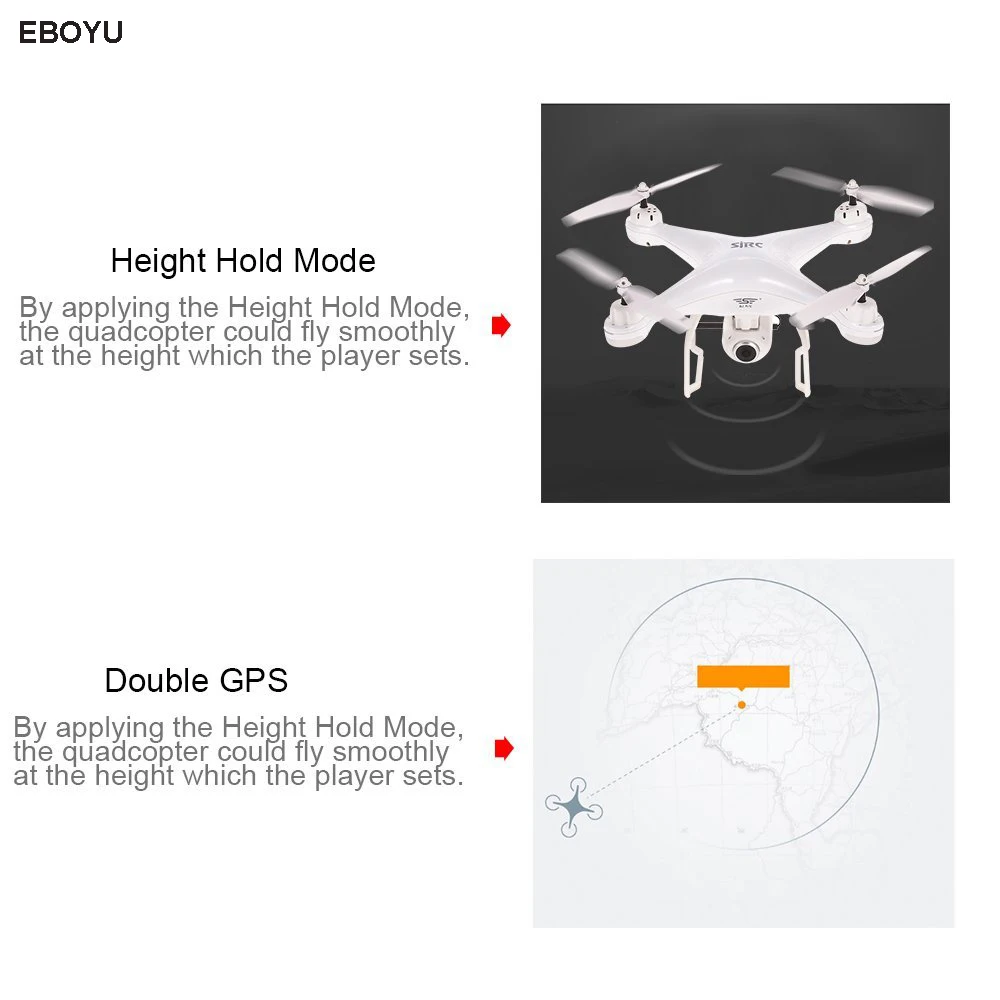 SJR/C S20W(gps) FPV Регулируемый 720 P/1080 P HD камера Широкоугольный RTF Двойной gps позиционирование высота удержания RC Квадрокоптер Дрон