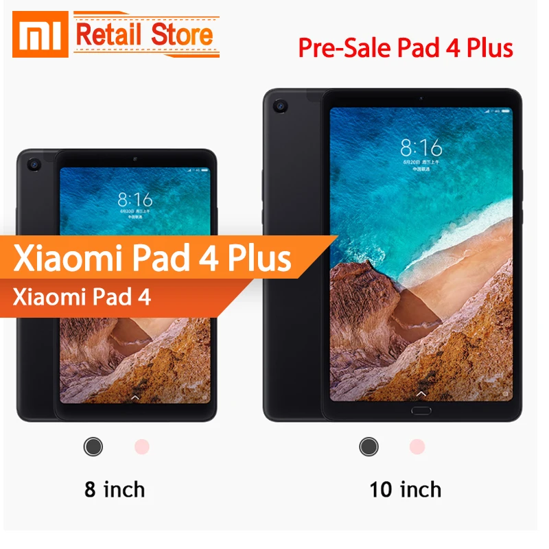 Оригинальный Xiaomi mi Pad 4 Plus pc tablet 8 &quot/10&quot Snapdragon 660 Octa Core Face ID 1920x1200 13.0MP + 5.0MP 4G планшет