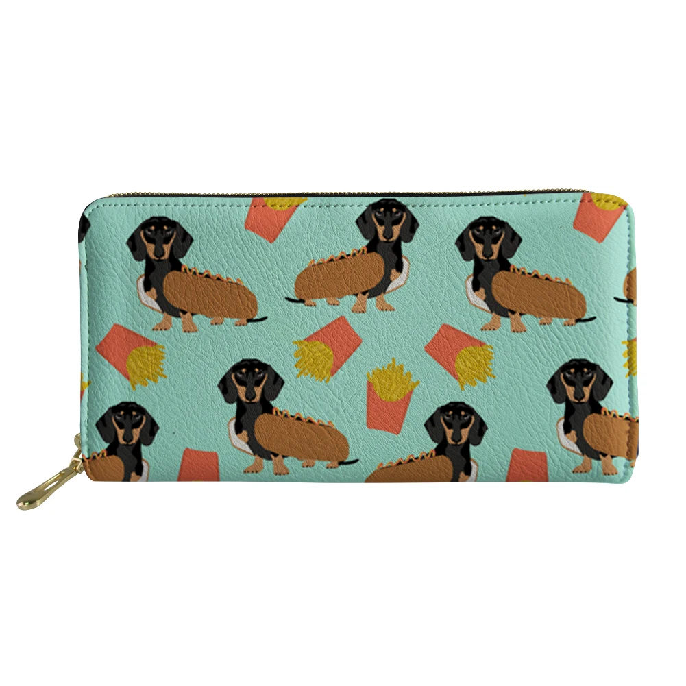 FORUDESIGNS длинный женский кошелек Doxie Dog Dachshund с принтом денег, сумка для монет, Женский кошелек Carteras Cuzdan клатч, новинка, кожа - Цвет: ZJZ102Z21