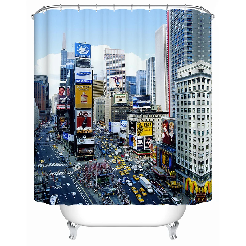 Американский стиль городское здание водонепроницаемый Душ занавес высокого