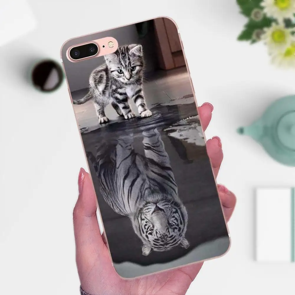 Черный кот животное Diy Красочные Для Huawei P7 Honor 4C 5A 5C 5X 6 6C 6A 6X 7 7X 8 9 V8 V10 Y3II Y5II Y6II G8 Play Lite