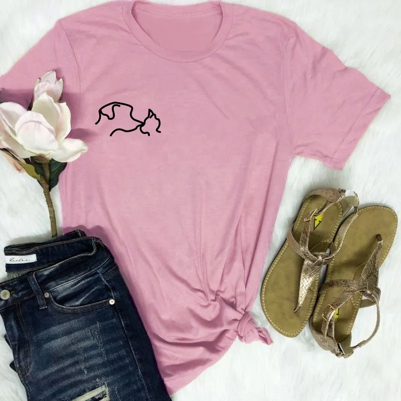 S 5XL 100% хлопок женская футболка с милым принтом harajuku большие размеры забавная