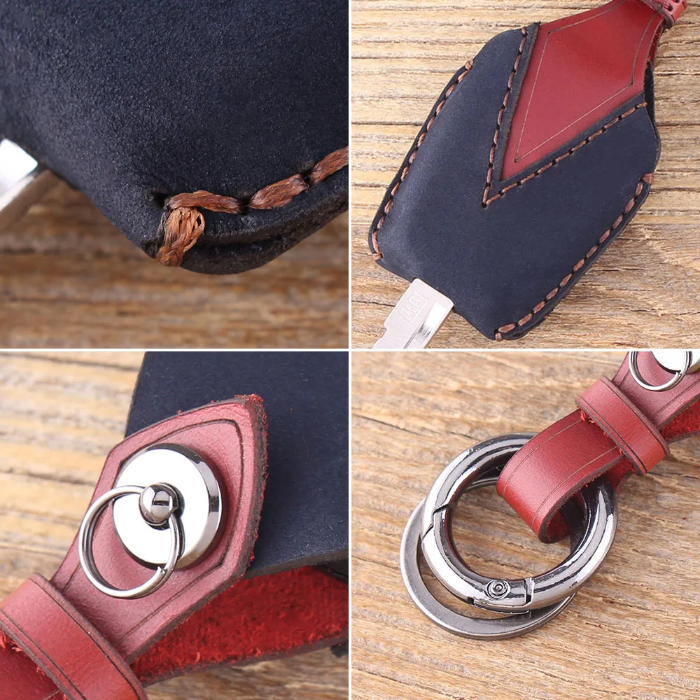 KEYYOU Leather Car Key Shell Remote Fob 2 Button For Renault 206 Kangoo Clio Logan Sandero Case | Автомобили и мотоциклы