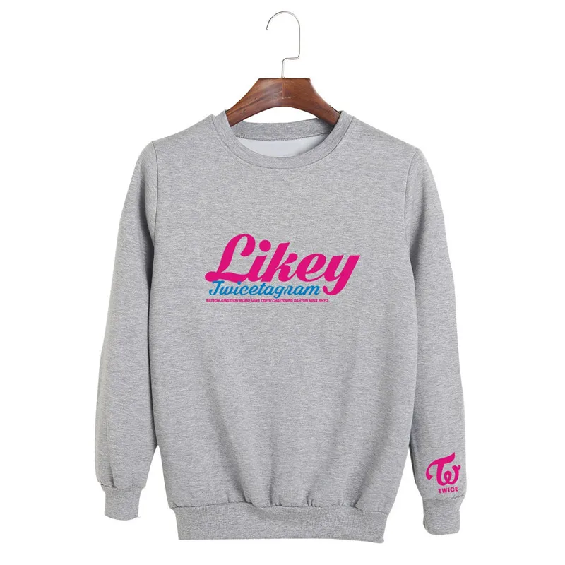 Толстовка с капюшоном KPOP Twicetagram Album Likey хлопковая толстовка круглым вырезом