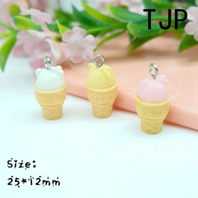 mix Kawaii льда мороженное-подвеска Подвески для DIY украшения Браслеты Ожерелье Серьги Цепочка для ключей для изготовления ювелирных изделий - Окраска металла: mix