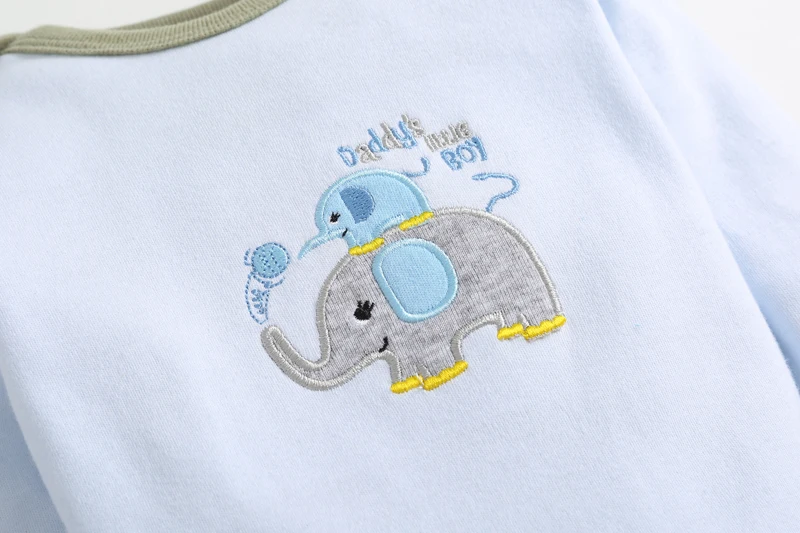 Комплекты для малышей 5 шт. Детский комбинезон со слоном хлопковый весенняя