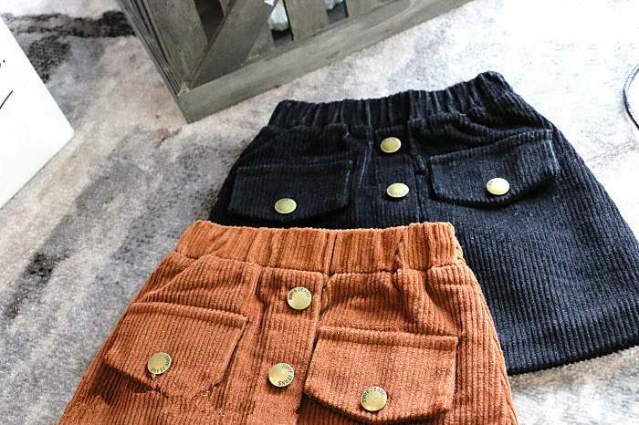 Юбка для маленьких девочек Вельветовая осенне зимняя юбка пачка вечеринки юбки