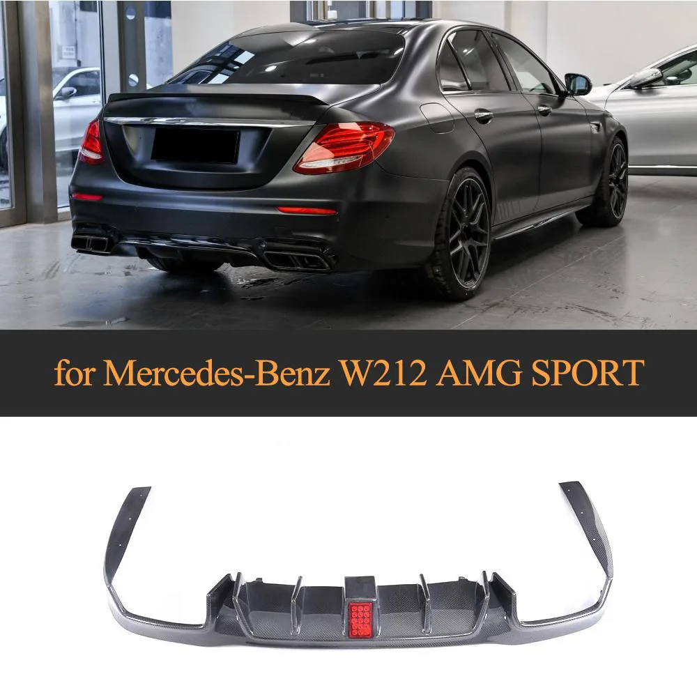 

Задний диффузор для Mercedes-Benz W213 E250 E350 E400 E43 E63 AMG 2016-2018, диффузор заднего бампера из углеродного волокна