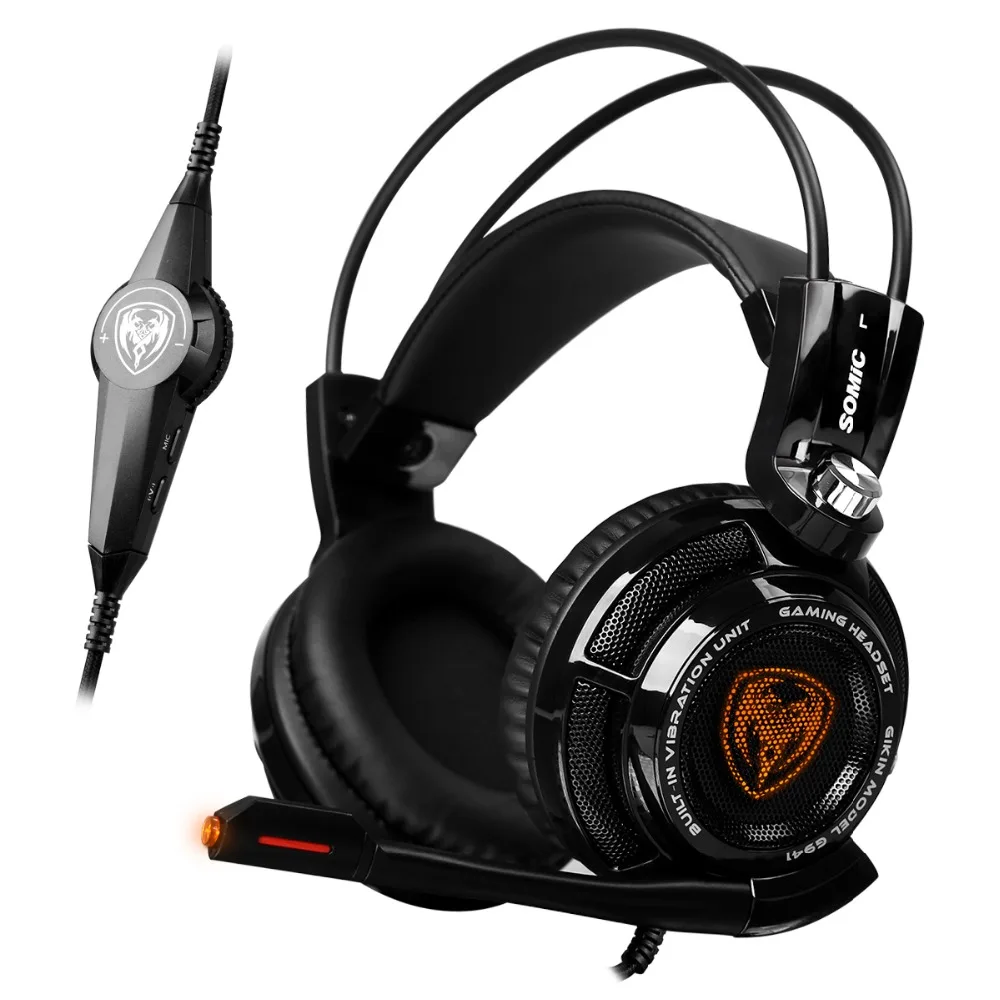 Somic G941 профессиональный игровой гарнитуры 7 1 Surround Sound вибрации Функция USB Игровые