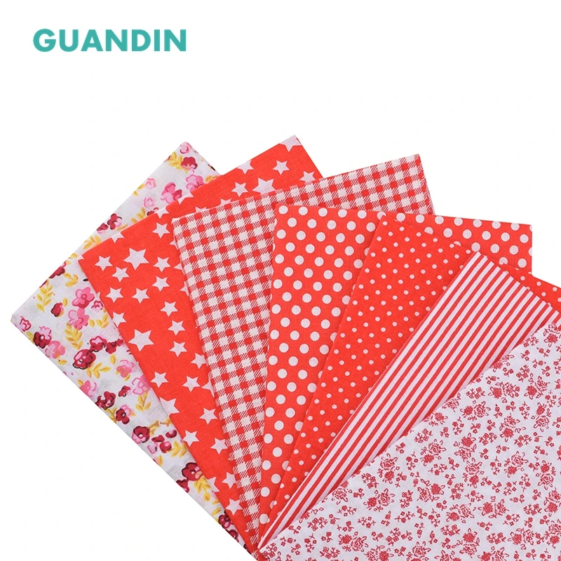 Тонкая хлопчатобумажная ткань GUANDIN однотонная Лоскутная Ткань низкой плотности