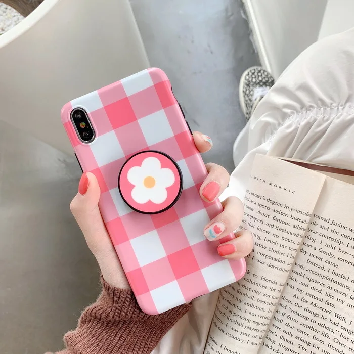 Милый чехол для телефона с цветочным узором iPhone 7 Puls 6 6S 8 X Xs XR Xsmax модный Мягкий