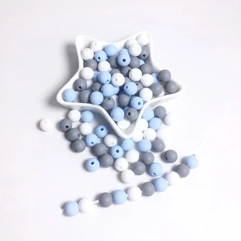 candy colors 7 50 шт силиконовые бусины 12 мм Экологичные сенсорные Прорезыватели для зубов ожерелье пищевого качества для мам для кормления DIY Ювелирные изделия Детские Прорезыватели для зубов - Цвет: candy colors 7