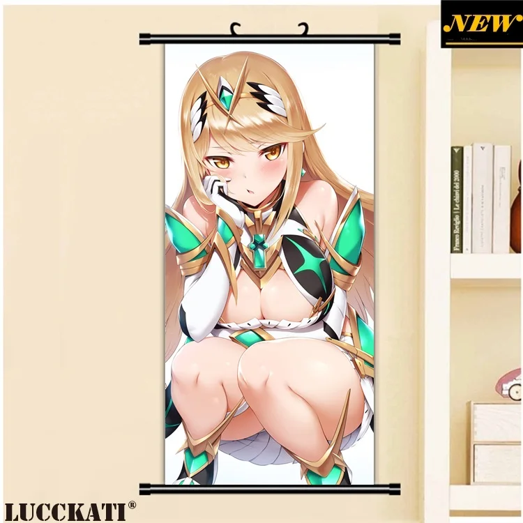45X95 см Xenoblade Chronicles игра Хикари лоли каплей мультфильм аниме Искусство Настенная картина Фреска плакат ткань прокрутки холст живопись - Цвет: D