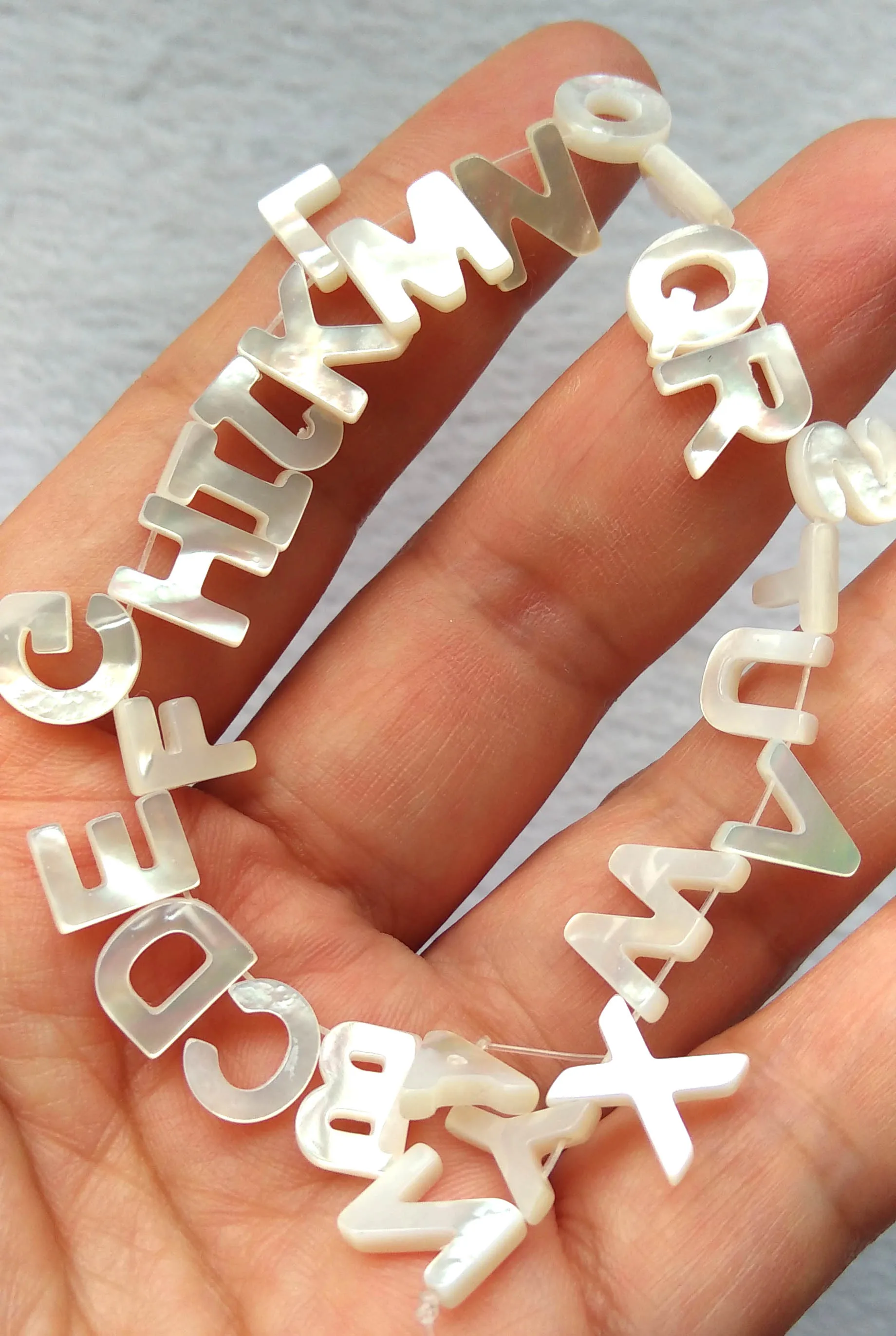 Ювелирные изделия из натуральных жемчужин Перламутровые Бусины с буквами