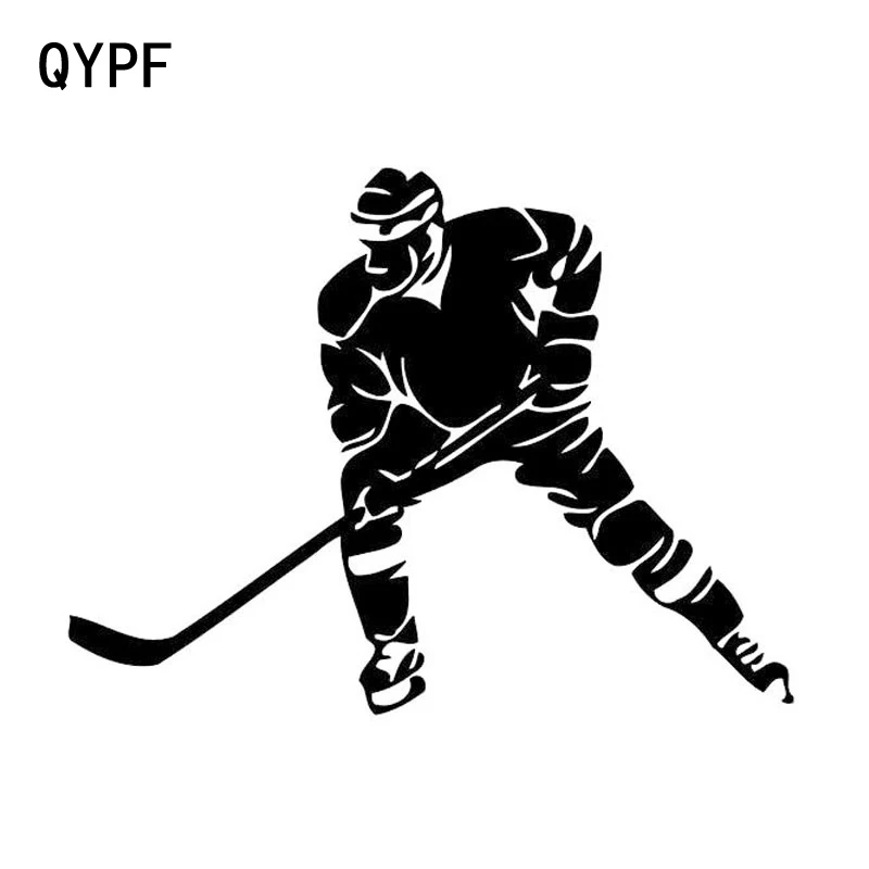 

QYPF 13,5 см * 10 см, автомобильный Стайлинг, стиль хоккея, фотовиниловые аксессуары, черный, серебристый цвет