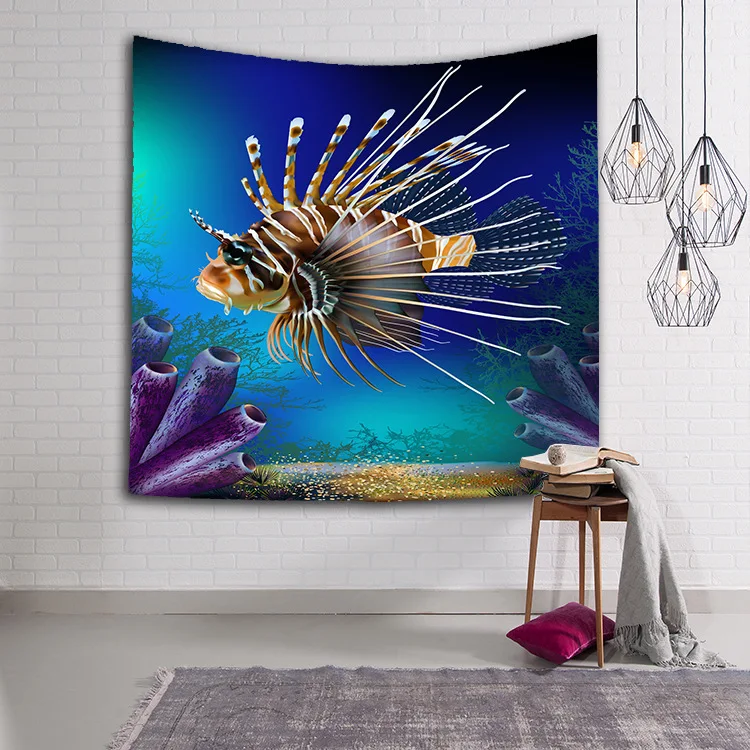 Гобелен дельфин мандала пляжное полотенце скатерть одеяло пейзаж рыба домашний
