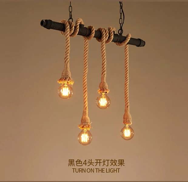 Винтажный подвесной ретро светильник в виде водопроводной трубы освещение стиле