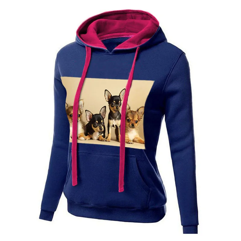 Модная элегантная осенне-зимняя толстовка с капюшоном принтом пуловер длинными