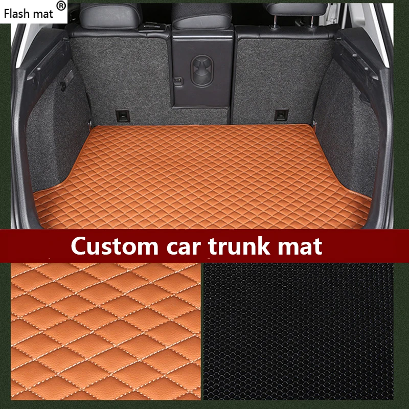 

Flash mat leather Car Trunk Mats for Skoda all models octavia fabia superb kodiaq rapid yeti car styling auto accessories