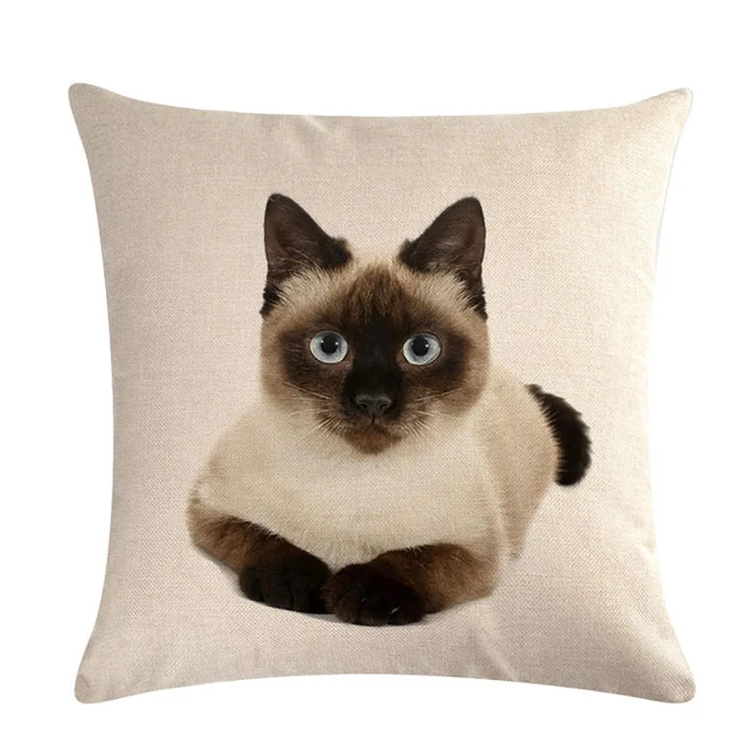 45*45cm cartoon animal pattern linen cushion cover wild home pillowcase textile decoration | Дом и сад