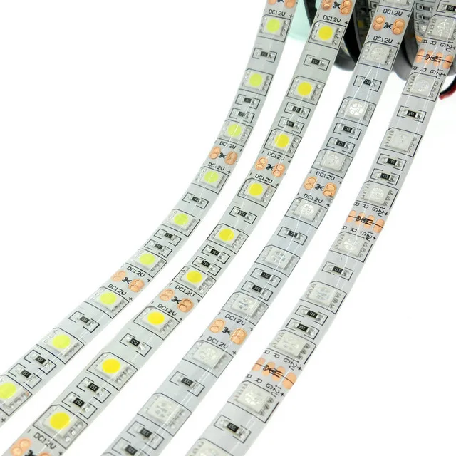 DC12V Светодиодный светильник smd5050 лента 300 светодиодов 5 м водонепроницаемый IP65 3000k6500k белый теплый белый красный зеленый синий желтый RGB гибкая лента